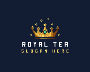 Pixel Royal Crown logo design