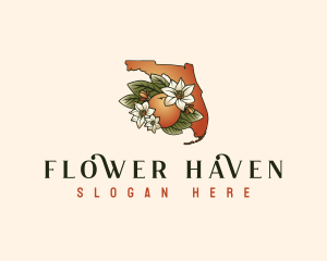 Florida Orange Blossom logo design