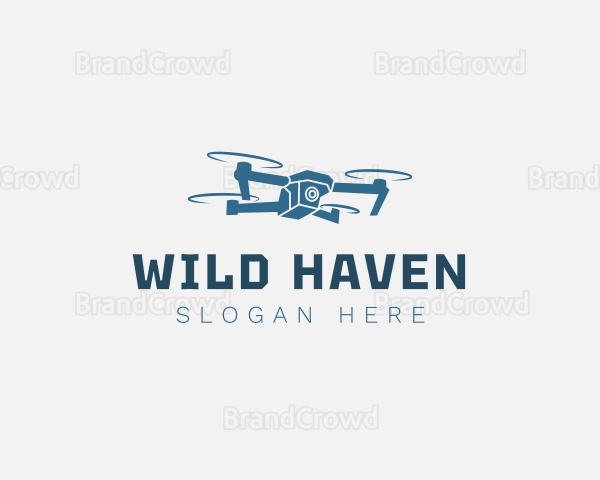 Flying Video Drone Logo