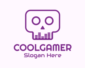 Concert Hall - Purple Skull Equalizer logo design