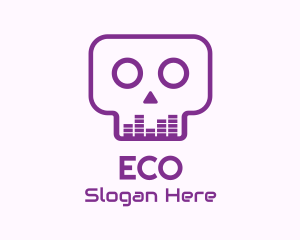 Rock Band - Purple Skull Equalizer logo design