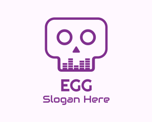 Music App - Purple Skull Equalizer logo design
