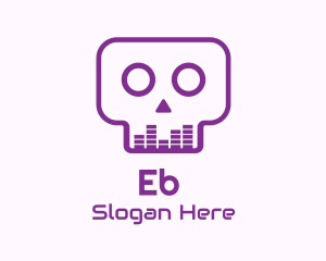 Streamer - Purple Skull Equalizer logo design