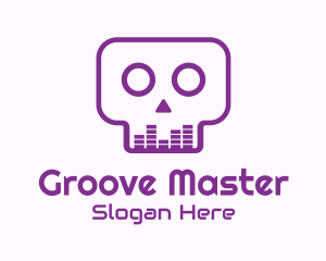 Soundcloud - Purple Skull Equalizer logo design