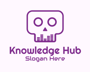 Playlist - Purple Skull Equalizer logo design