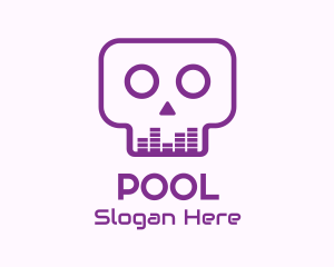 Outline - Purple Skull Equalizer logo design