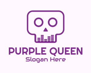 Purple Skull Equalizer logo design