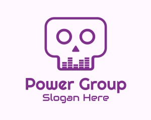 Karaoke - Purple Skull Equalizer logo design