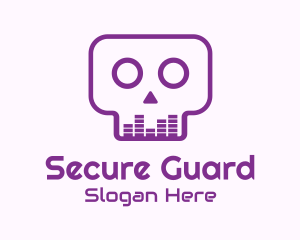 Music Player - Purple Skull Equalizer logo design