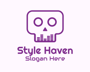Music - Purple Skull Equalizer logo design