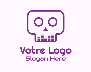 Band - Purple Skull Equalizer logo design