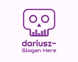 Edm - Purple Skull Equalizer logo design