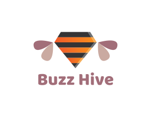 Diamond Bee Stripes logo design