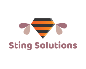 Diamond Bee Stripes logo design