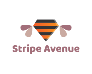 Diamond Bee Stripes logo design