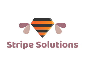 Diamond Bee Stripes logo design