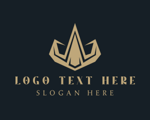 Gold - Deluxe Luxury Crown logo design
