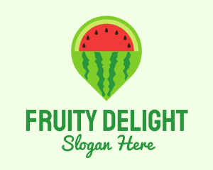 Fruity - Watermelon Navigation Pin logo design