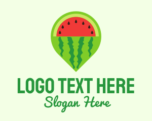 Food - Watermelon Navigation Pin logo design
