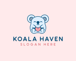 Koala Bear Heart logo design
