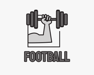 Training - Arm Weightlifting Gym logo design