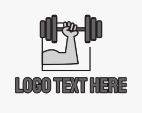 Weightlifting - Arm Weightlifting Gym logo design
