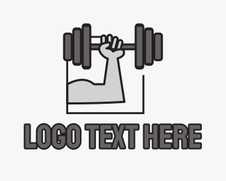 Arm Weightlifting Gym Logo