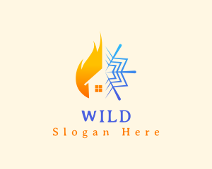 Snowflake Flame House Logo