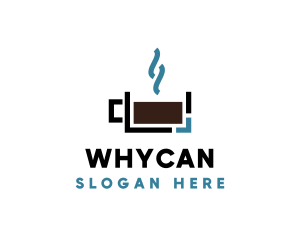 Hot Coffee Cup Logo