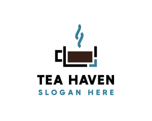 Hot Coffee Cup logo design