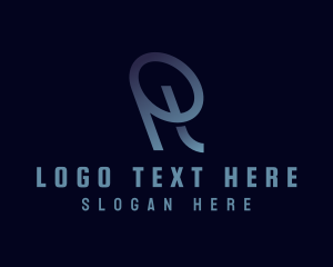 App - Finance Tech Letter R logo design