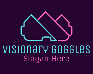 Goggles - Neon VR Goggles logo design