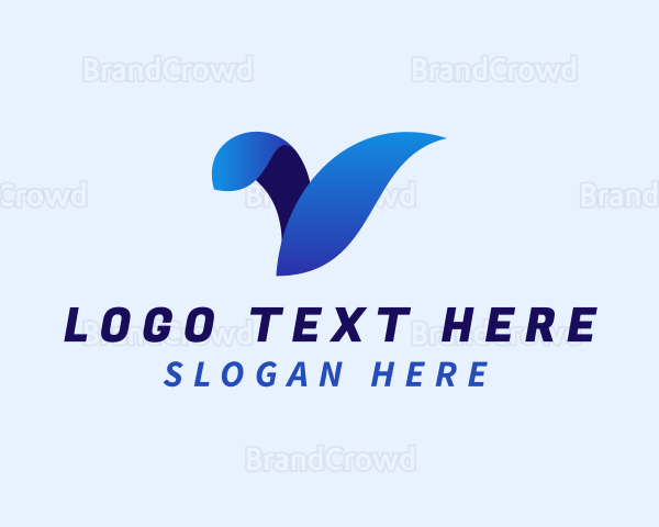 Modern Gradient Professional Letter V Logo