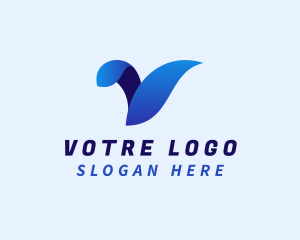 Modern Gradient Professional Letter V Logo