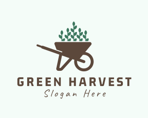 Cultivation - Wheelbarrow Plant Seedling logo design