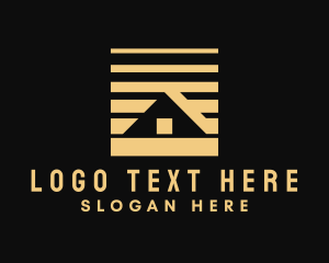 House And Lot - Golden Home Realty logo design