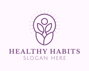 Nature Wellness Yoga logo design