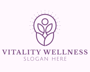 Nature Wellness Yoga logo design