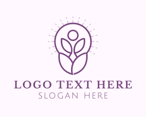 Leaf - Nature Wellness Yoga logo design