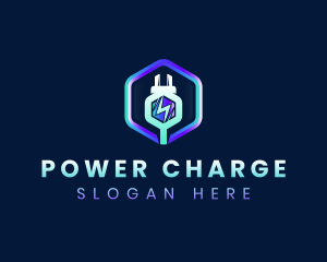 Electric Plug Charge logo design