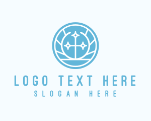 Bible - Religious Cross Crucifix logo design