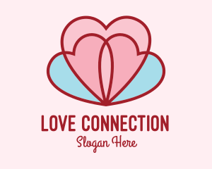 Lovely Lotus Hearts logo design