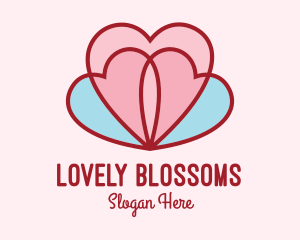 Lovely - Lovely Lotus Hearts logo design