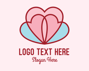 Lovely Lotus Hearts Logo