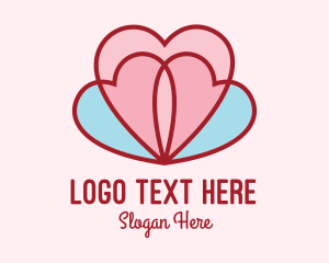 Lovely - Lovely Lotus Hearts logo design