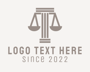 Justice System - Pillar Scale Law Firm logo design