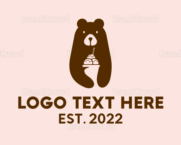 Brown Bear Ice Cream Logo