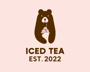 Brown Bear Ice Cream logo design