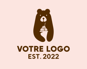 Bear - Brown Bear Ice Cream logo design