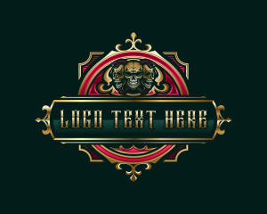 Vintage - Luxury Skull Serpent logo design